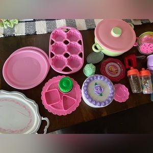 Girl's Play Kitchen Set with Apron